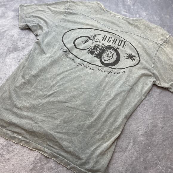Jake Agave Other - Jake Agave Mens Speedway BSA Tee Sz L Blue Vintage Wash Classic Cut Moto Grunge